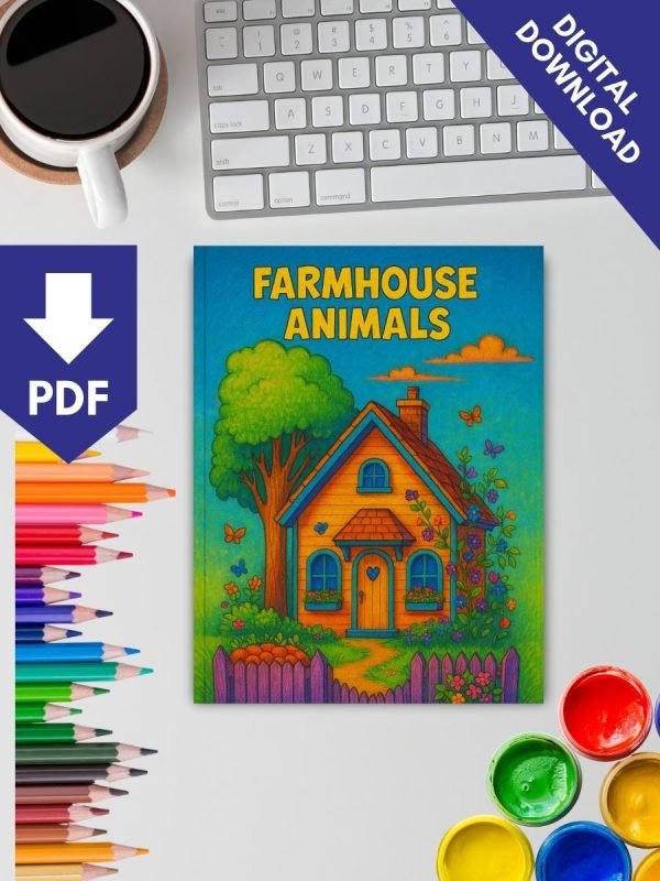 My First Farmhouse Animals Coloring Pages (12 Pages) - Image 2
