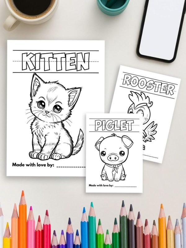 My First Farmhouse Animals Coloring Pages (12 Pages) - Image 4