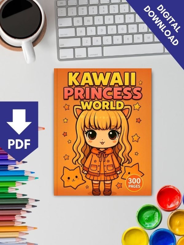 300 Kawaii Princess Coloring Pages – Magical, Whimsical & Super Cute - Image 2