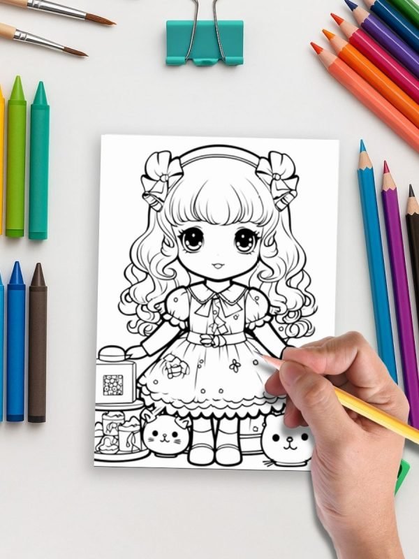 300 Kawaii Princess Coloring Pages – Magical, Whimsical & Super Cute - Image 5