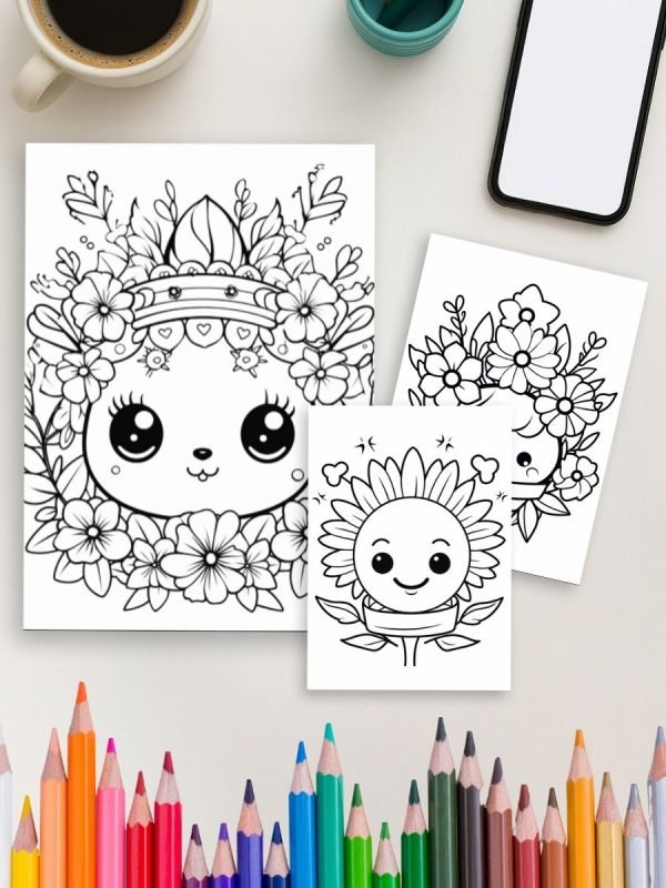 130 Kawaii Cuties Coloring Pages – Adorbs Everyday Things Just for You - Image 4