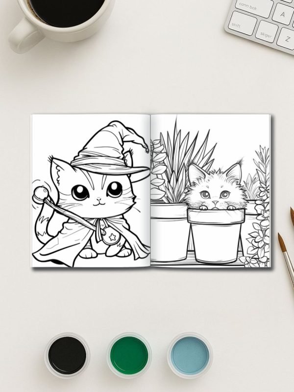 160 Cute Kawaii Cat Coloring Pages – Purrfect for Cat Lovers - Image 3