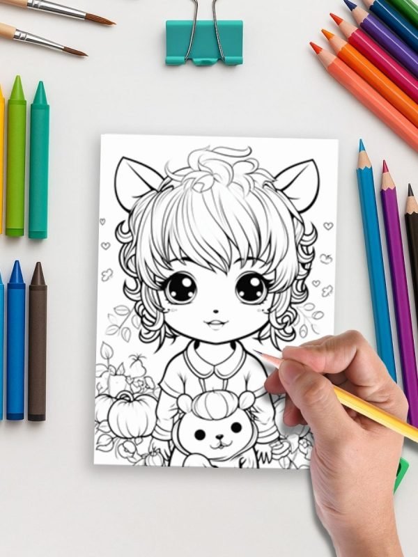 Mega Printable Bundle - 297 Super Cute Kawaii Coloring Pages - Image 5