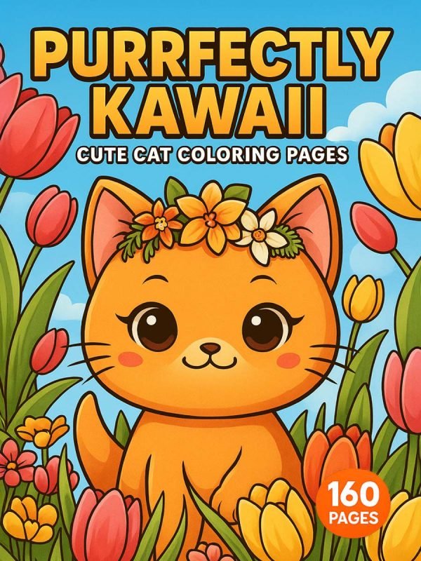 160 Cute Kawaii Cat Coloring Pages – Purrfect for Cat Lovers